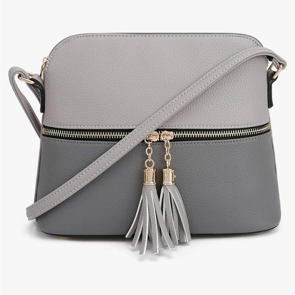 Elegant Gray Crossbody Bag